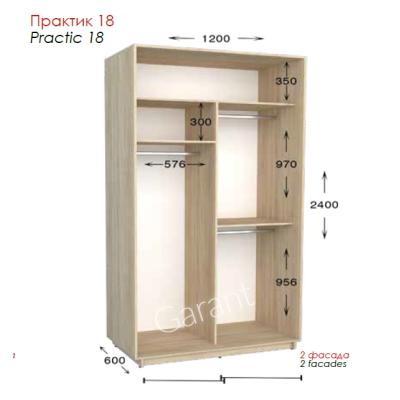 Практик 18 ШК 1200х450/600х2200/2400 от Гарант (м.Житомир)